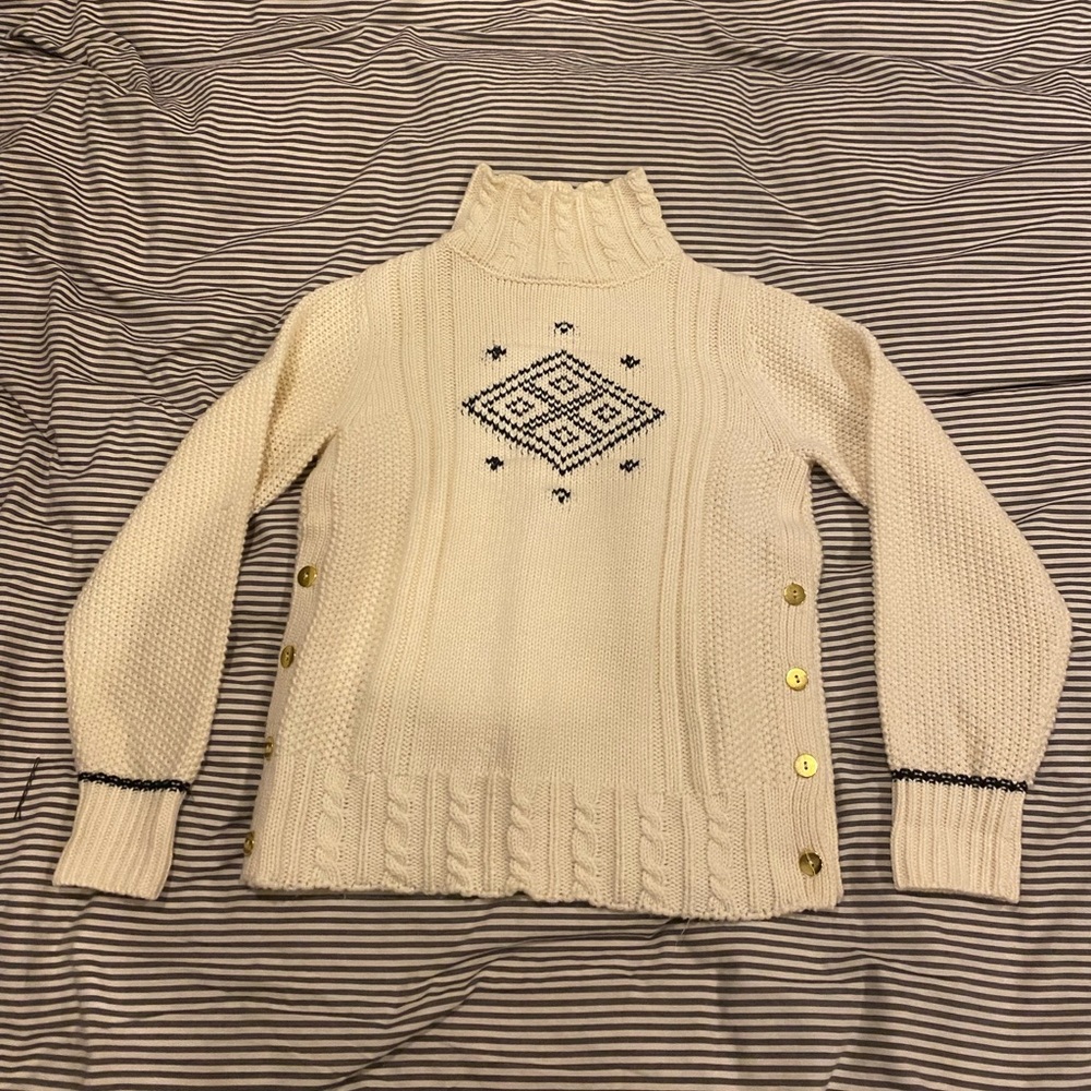 The Reeds x J.Crew Side Button Knit Sweater Woman Size Medium